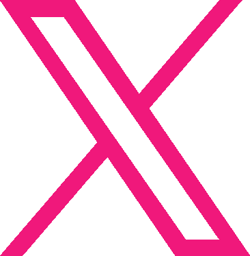 Twitter X logo pink